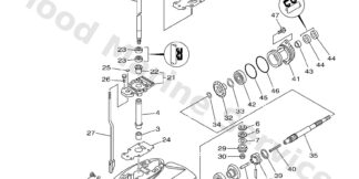 Genuine Yamaha 6AH45300004D - Lower unit assy - Supplied by Flood Marine