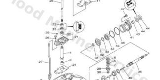 Genuine Yamaha 6AH45300028D - Lower unit assy - Supplied by Flood Marine