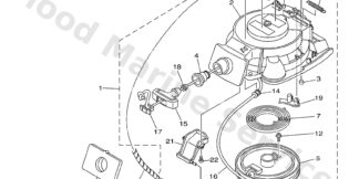 Genuine Yamaha 6AH813370000 - Cover, flywheel - Supplied by Flood Marine