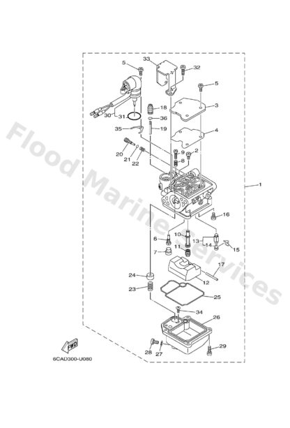 Genuine Yamaha 6AHW14561000 - Valve, needle - Supplied by Flood Marine