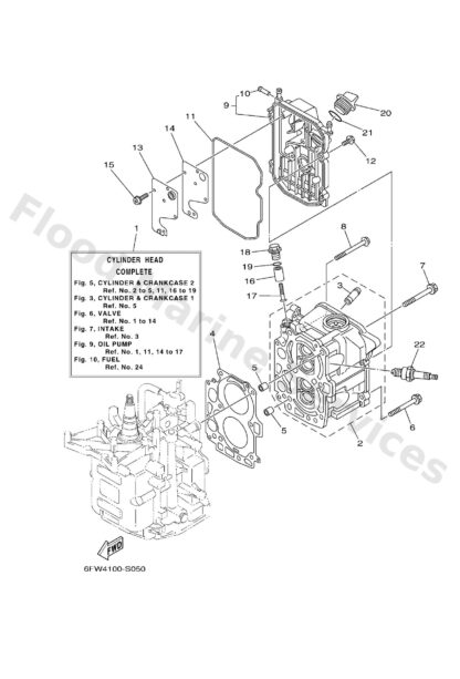 Genuine Yamaha 6AU111331000 - Guide, valve 1 - Supplied by Flood Marine