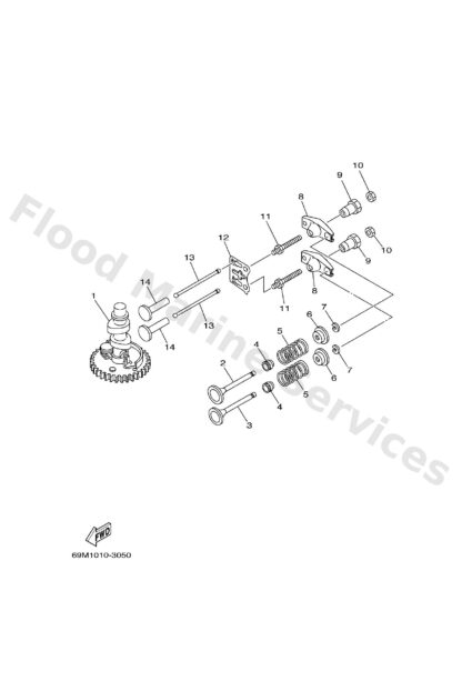 Genuine Yamaha 6AU121110000 - Valve, intake - Supplied by Flood Marine