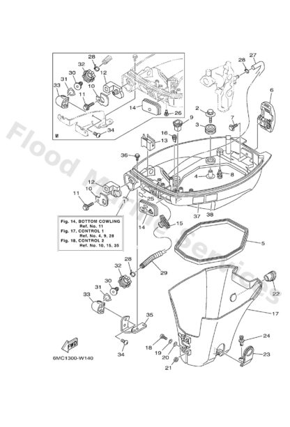 Genuine Yamaha 6AU428010000 - Cowling clamp comp. - Supplied by Flood Marine