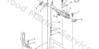 Genuine Yamaha 6AU441110000 - Handle, gear shift - Supplied by Flood Marine