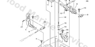 Genuine Yamaha 6AU441111000 - Handle, gear shift - Supplied by Flood Marine