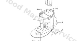 Genuine Yamaha 6AU45111008D - Casing, upper - Supplied by Flood Marine