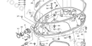 Genuine Yamaha 6AW42710018D - Bottom cowling assy - Supplied by Flood Marine