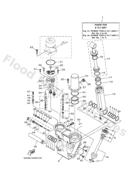 Genuine Yamaha 6AW438300000 - Gear pump assy - Supplied by Flood Marine