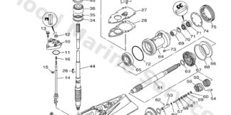 Genuine Yamaha 6AW45300308D - Lower unit assy - Supplied by Flood Marine