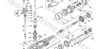 Genuine Yamaha 6BB45300008D - Lower unit assy - Supplied by Flood Marine