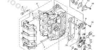Genuine Yamaha 6BG15109019S - Crankcase assy - Supplied by Flood Marine