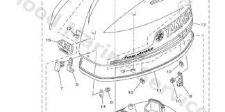 Genuine Yamaha 6BG4261A0000 - Top cowling w/o graphics - Supplied by Flood Marine
