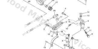 Genuine Yamaha 6BG441200200 - Handle gear shift assy - Supplied by Flood Marine