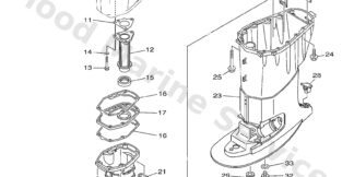 Genuine Yamaha 6BG45111104D - Casing, upper - Supplied by Flood Marine