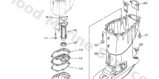 Genuine Yamaha 6BG45111208D - Casing, upper - Supplied by Flood Marine