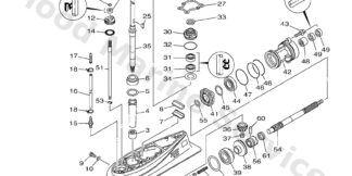 Genuine Yamaha 6BG45300128D - Lower unit assy - Supplied by Flood Marine