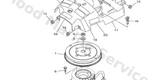 Genuine Yamaha 6BG813371100 - Cover, flywheel - Supplied by Flood Marine