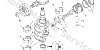 Genuine Yamaha 6BL116420000 - Piston 2 (std) - Supplied by Flood Marine