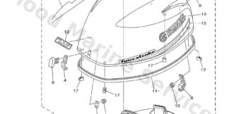 Genuine Yamaha 6BL426102000 - Top cowling assy - Supplied by Flood Marine