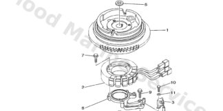 Genuine Yamaha 6BL813370000 - Cover, flywheel - Supplied by Flood Marine