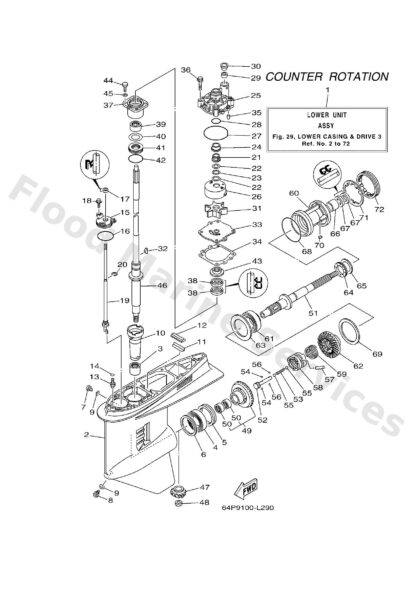 Genuine Yamaha 6BN455600000 - Gear - Supplied by Flood Marine