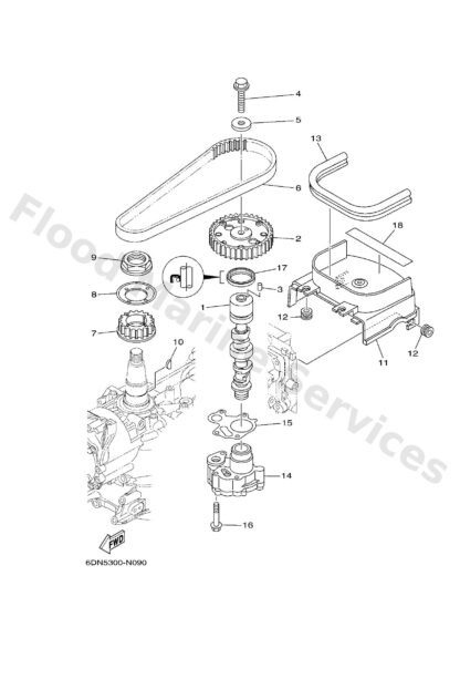 Genuine Yamaha 6BP134376100 - Mark, caution - Supplied by Flood Marine