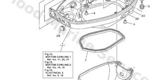 Genuine Yamaha 6BP42710008D - Bottom cowling assy - Supplied by Flood Marine