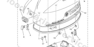 Genuine Yamaha 6BT426100100 - Top cowling assy - Supplied by Flood Marine