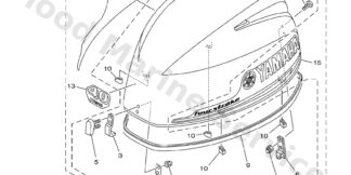 Genuine Yamaha 6BT426100300 - Top cowling assy - Supplied by Flood Marine