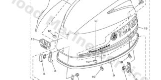 Genuine Yamaha 6BT426100400 - Top cowling assy - Supplied by Flood Marine
