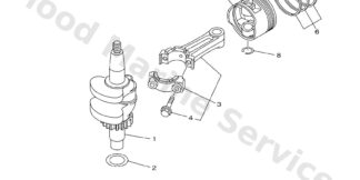Genuine Yamaha 6BXE16040000 - Piston ring set (0,25mm) - Supplied by Flood Marine