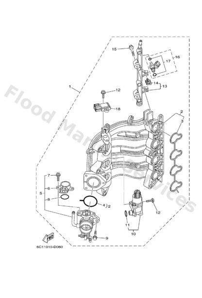 Genuine Yamaha 6C5131050300 - Control valve assy - Supplied by Flood Marine