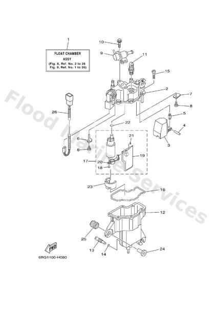 Genuine Yamaha 6C5145461000 - Valve, needle - Supplied by Flood Marine
