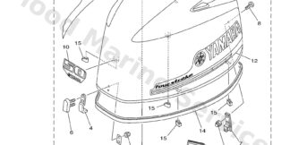 Genuine Yamaha 6C5426105000 - Top cowling assy - Supplied by Flood Marine