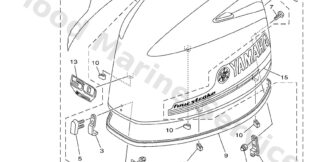 Genuine Yamaha 6C5426105200 - Top cowling assy - Supplied by Flood Marine
