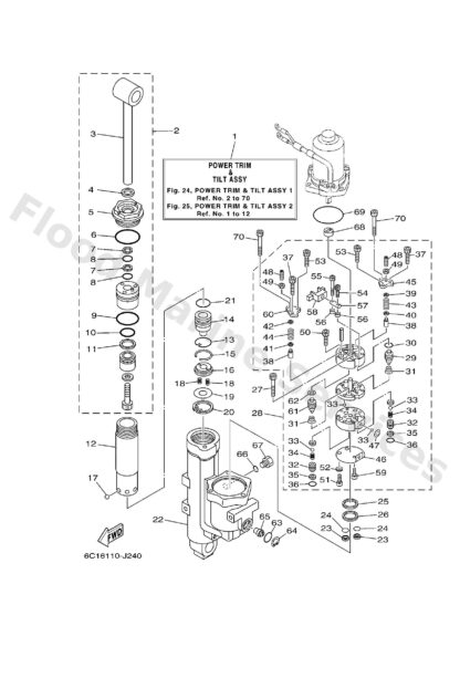 Genuine Yamaha 6C54381B0000 - Free piston sub assy - Supplied by Flood Marine