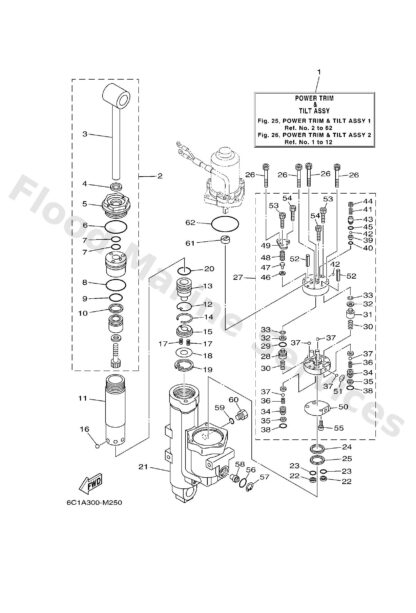 Genuine Yamaha 6C5438300100 - Gear pump assy - Supplied by Flood Marine