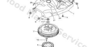 Genuine Yamaha 6C5813371100 - Cover, flywheel - Supplied by Flood Marine