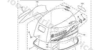 Genuine Yamaha 6CA426101000 - Top cowling assy - Supplied by Flood Marine