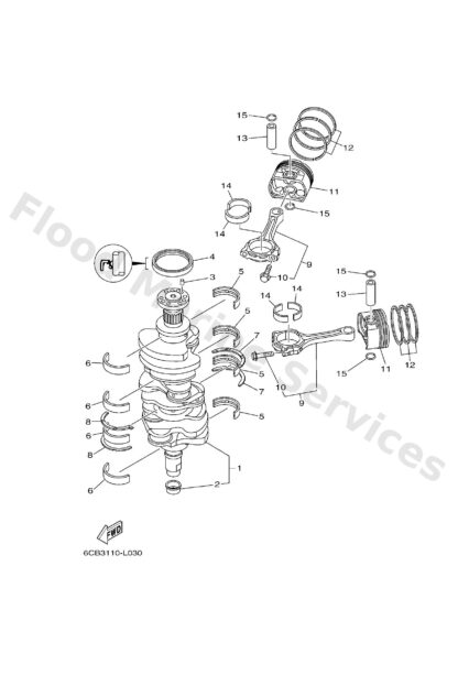Genuine Yamaha 6CB114260100 - Bearing, thrust 1 - Supplied by Flood Marine
