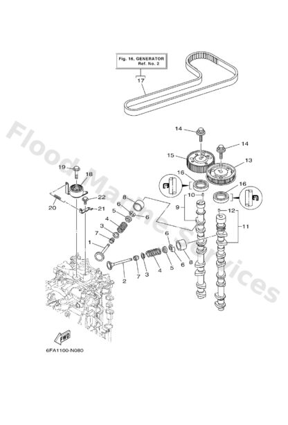 Genuine Yamaha 6CB121130000 - Spring, valve inner - Supplied by Flood Marine