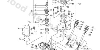 Genuine Yamaha 6CB438001300 - Power trim & tilt assy - Supplied by Flood Marine