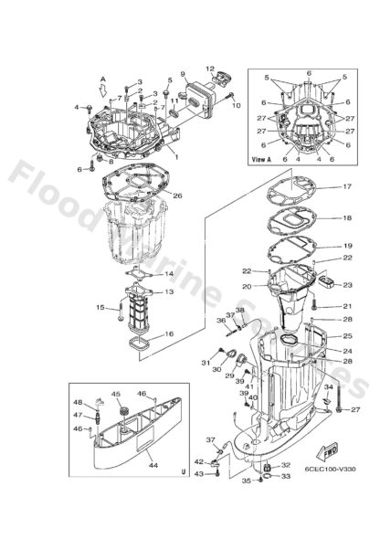 Genuine Yamaha 6CB451131000 - Gasket, upper casing - Supplied by Flood Marine