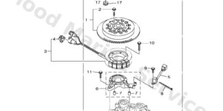 Genuine Yamaha 6CB813371100 - Cover, flywheel - Supplied by Flood Marine