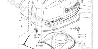 Genuine Yamaha 6CE426100100 - Top cowling assy (6ce) - Supplied by Flood Marine