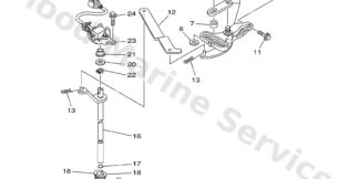 Genuine Yamaha 6CE441201000 - Handle gear shift assy - Supplied by Flood Marine