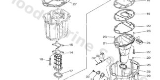 Genuine Yamaha 6CE45111008D - Casing, upper - Supplied by Flood Marine