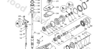 Genuine Yamaha 6CE45300018D - Lower unit assy - Supplied by Flood Marine