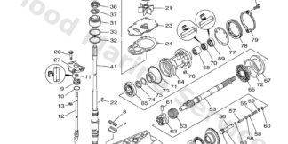 Genuine Yamaha 6CE45300048D - Lower unit assy - Supplied by Flood Marine
