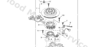 Genuine Yamaha 6CE813370100 - Cover, flywheel - Supplied by Flood Marine